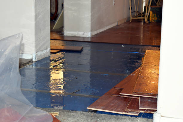 Professional Emergency Water Damage Restoration technician working in Garland, ME